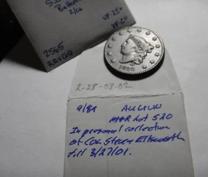 Large cent/penny 1828 Newcomb 8 higher grade with lengthy pedigree back to 1989 - Picture 1 of 5