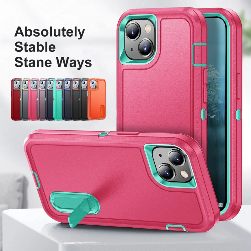 Armor Holder Phone Case For iPhone 16 15 14 13 Pro Max 12 Shockproof Hard Cover - Image 1 of 4
