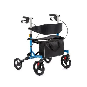 Widen Seat Rolling Walkers for Seniors Double Folding Rollator Walkers Lightw... - Picture 1 of 6