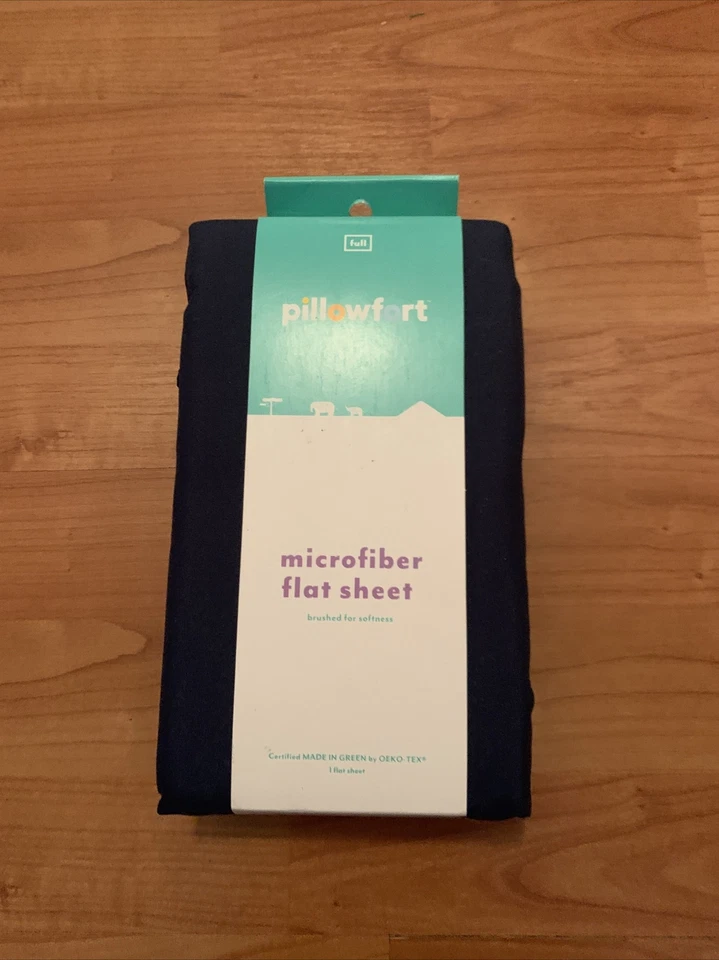 1 Pc Pillowfort Blue Microfiber Full Flat Sheet 81"x96"