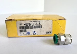 16pk PARKER 3/8" Male, Push-to-Connect Fittings-Prestolok PLP Metal, XW68PLP-6-6 - Picture 1 of 7