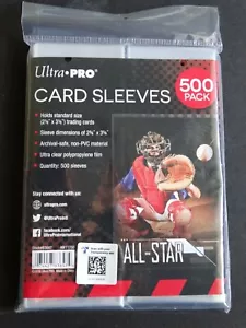500 Ultra Pro Soft Sleeve Penny Sleeves Trading Card - Picture 1 of 3