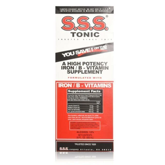 S.S.S. Tonic B Complex Vitamin Liquid Supplement (20 Tablespoons)