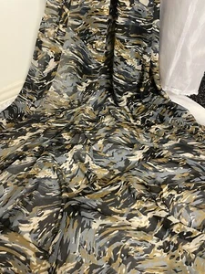 1 mtr grey camouflage wave print georgette dress chiffon fabric..58”wide (147cm) - Picture 1 of 9