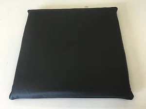 echt Leder schwarz Sitzkissen Stuhlkissen Auflage Gelschaum 35x35 cm Antirutsch - Bild 1 von 8