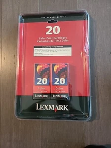 Lexmark 20 (15M0120) Color Ink Cartridge 2-Pack GENUINE NEW - Picture 1 of 2