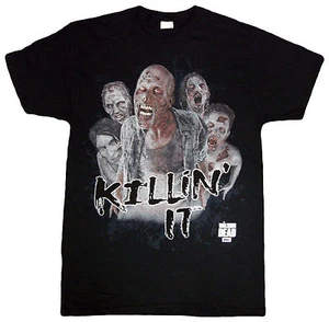 T-Shirt Ufficiale The Walking Dead Killin' It Adulto -Daryl Zombies Horror Drama T - Foto 1 di 1