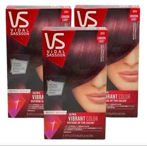 Lot of 3 Clairol Vidal Sassoon Pro Series Hair Coloring 3rv Magnetic Mahogany - Picture 1 of 1