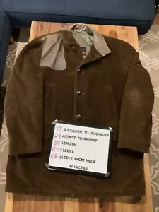 Vintage Mcgregor Cord schwere Jacke Herren 42 L Rancher Lederbesatz/Schulter - Bild 1 von 7