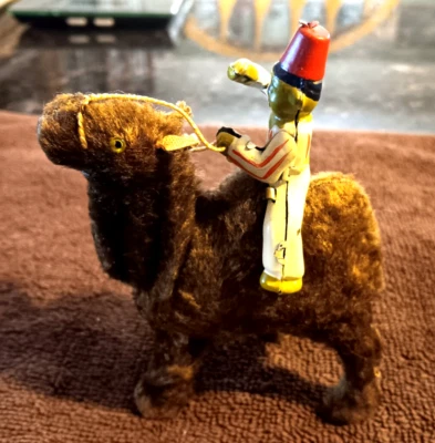 Old Vintage Windup Man Riding Camel 5" Tall (Occupied Japan) Working 1940/50s - Image 1 of 4