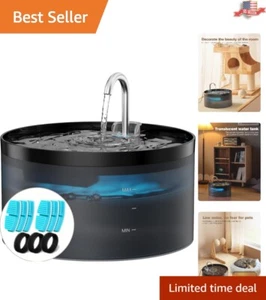 Multi-Pet Water Fountain: 3.2L Capacity, Quiet Pump & 9 Filters for Clean Water - Picture 1 of 15