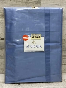 Matouk Nocturne King Sham Azure Blue - 21x36” New - Picture 1 of 3