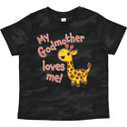 Inktastic My Godmother Loves Me- Cute Giraffe Toddler T-Shirt Family Giraffes