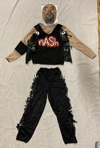 1998 WCW NWO KEVIN NASH Child's LARGE Wrestling Playsuit Halloween Costume NEW! - Picture 1 of 11