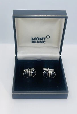 Gemelos Montblanc Meisterstuck Alemania tono plata negro ónix Foto 1 de 4