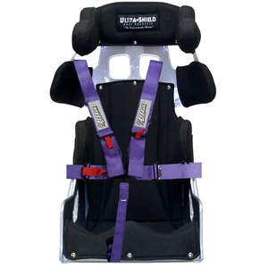 Ultra Shield Aluminum 18" 20 Degree Full Containment Racing Seat Purple Harness - Picture 1 of 5