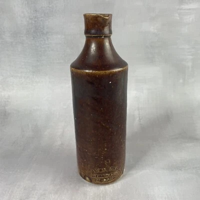 Bouteille flacon en grès Pont-des-vernes Paul Langeron Saône-et-Loire Haut~18.5 - Photo 1/4