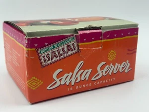Boston Warehouse 1993 Terra Cotta Salsa Server With Spoon 16oz - New in Box - Picture 1 of 15