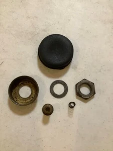 Vintage Old Antique 60-75 Jeep CJ Original Rubber Horn Button & Parts - Picture 1 of 5
