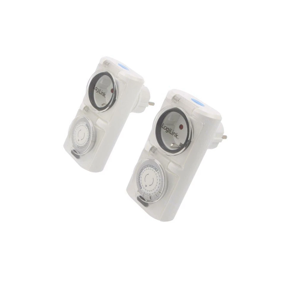 LogiLink ET0006A Mechanische Zeitschaltuhr 2er Set - Weiß