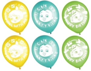 Globos de látex Cocomelon | Decoraciones de cumpleaños para niños suministros de fiesta 6 quilates. - Imagen 1 de 5