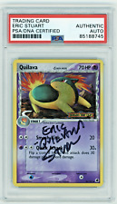 PSA Signed Eric Stuart 2006 Quilava Pokemon Ex Dragon Frontiers RARE HOLO