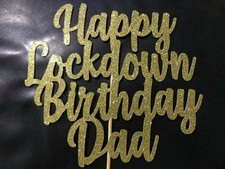CHIUDETE COMPLEANNO CAKE TOPPER qualsiasi nome/età/WORD/qualsiasi colore ORO PERSONALIZZATO