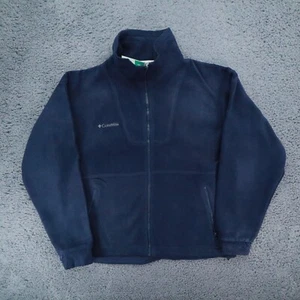 Columbia Men Fleece Jacket Full Zip Sports Warm Medium Hiking, Blue - Picture 1 of 7