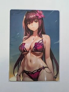 Scathach Fate Grand Order Spring Swimming Song Goddess Story Waifu A5 Karte Anime - Bild 1 von 1