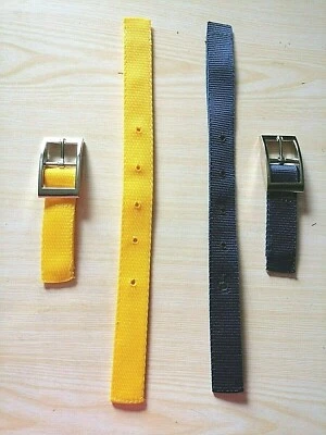 Pair FRONT breast STRAP horse dog RUG replacement 'SILVER' SQUARE buckle strap - Image 1 of 4