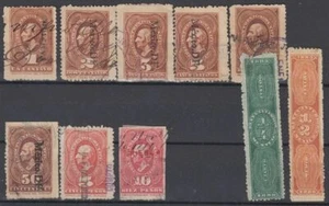 LOTE DE SELLOS DE INGRESOS DE MÉXICO F-EX14805. 1886-87. RENTA INTERIOR, DOCUMENTOS. - Imagen 1 de 2