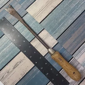 Vintage Ames 13" Pry Bar Wood Handle Removing Nails Staples Tack Puller Tool USA - Picture 1 of 7