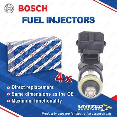 4 x Bosch Fuel Injectors for Ford Fiesta WS WT WP WQ Focus LS LV 1.6L I4 16v - image 1 of 4