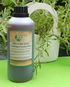 Organic Hawthorn Berries (Crataegus oxyacantha)1:2 Ratio - 500ml Herbal Tincture - Picture 1 of 2