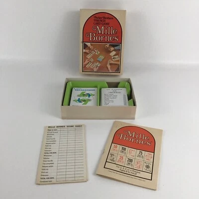 Mille Bornes Parker Brothers French Card Game Tray Instructions Vintage 1981 - Image 1 of 4