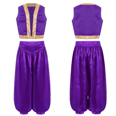 Niños Niñas Niños Ropa de Juego Juego Personaje 2 Piezas Conjunto Pierna Ancha Satén Bloomers Película Foto 1 de 3