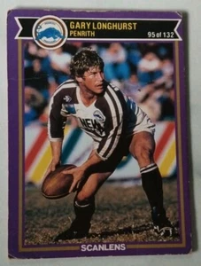 1987 Scanlens Rugby League Gary Longhurst Card #95 Penrith Panthers - Picture 1 of 2