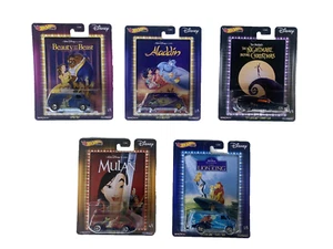 Hot Wheels Premium Disney Movie Classics Complete Set of 5 Lion King Aladdin - Picture 1 of 9
