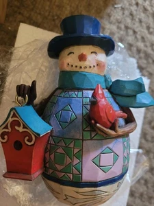 Figura Jim Shore Welcome Home for the Holidays cardenal muñeco de nieve 4027714 nueva en caja - Imagen 1 de 4