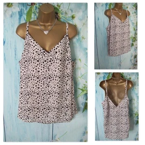 NEW LADIES GEORGE TOP PLUS SIZE 20, Nude Pink Spot Camisole Summer Cami Vest - Picture 1 of 8