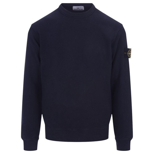 Felpa Stone Island Stone 23FW logo patch pile blu navy 791562420 V0020