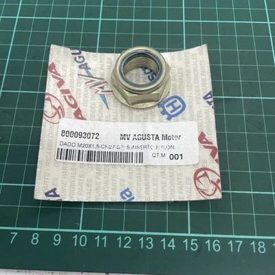 800093072 Tuerca de eje de rueda trasera Nylock M20 * 1.25 Husqvarna Cagiva TE 610 350 NOS Foto 1 de 4