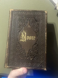 The Poetical Works of Thomas Moore Complete in One Volume Antique Hardback Book - Picture 1 of 8