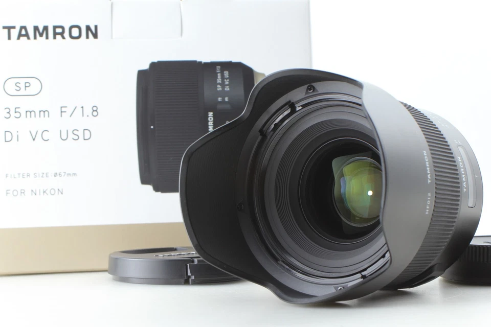 Nikon Fit [Almost Unused w/ Hood] TAMRON SP 35mm F1.8 Di VC USD F012 From JAPAN - Image 1 of 4