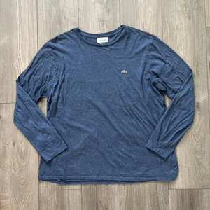 T-shirt Lacoste uomo 2XL taglia 7 manica lunga blu �� - Foto 1 di 5