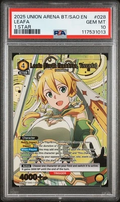 Union Arena TCG Leafa Goddess Alt Art Holo PSA 10 Gem Mint CCG Sword Art Online - Image 1 of 3
