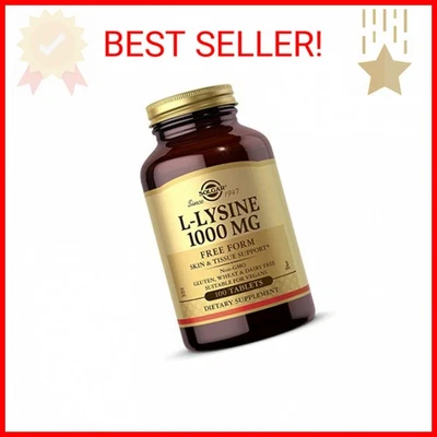 Solgar L-Lisina 1000 mg, 100 Comprimidos - Mejora de Absorción y Asimilación - Pr Foto 1 de 2