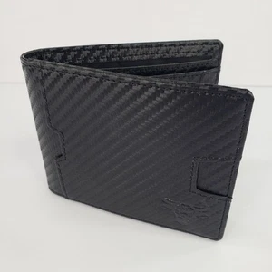 BULLMIND Black Bifold Wallet Bull Slim Thin Minimalist with Money Clip Gift Box - Picture 1 of 8