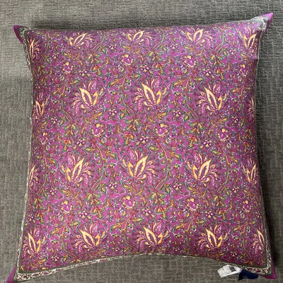 Ralph Lauren Silk Sienna Pillow XL Vtg 33x33 Boho Floral NWT $400 Rare! - Image 1 of 4