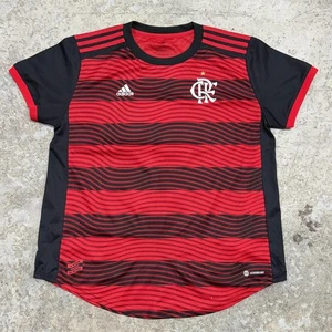 CR Flamengo Jersey Mens XL Red Black Brazil Soccer Club Adidas Authentic RARE - Picture 1 of 10